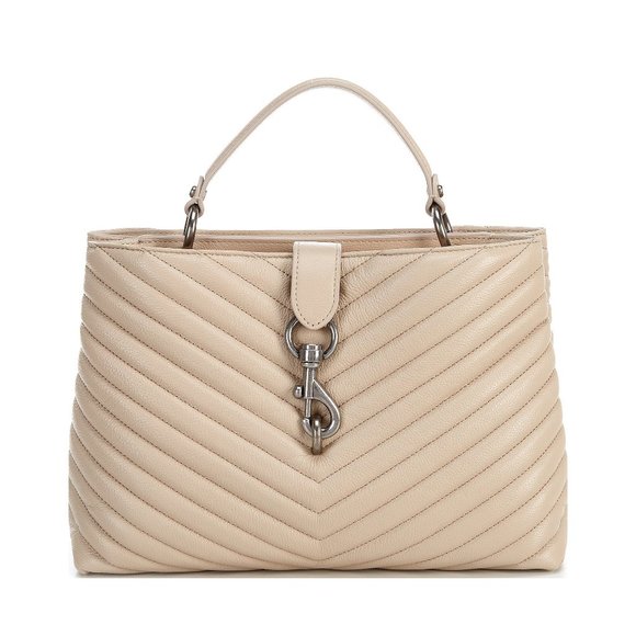 Handle Leather Satchel Crossbody Bag 